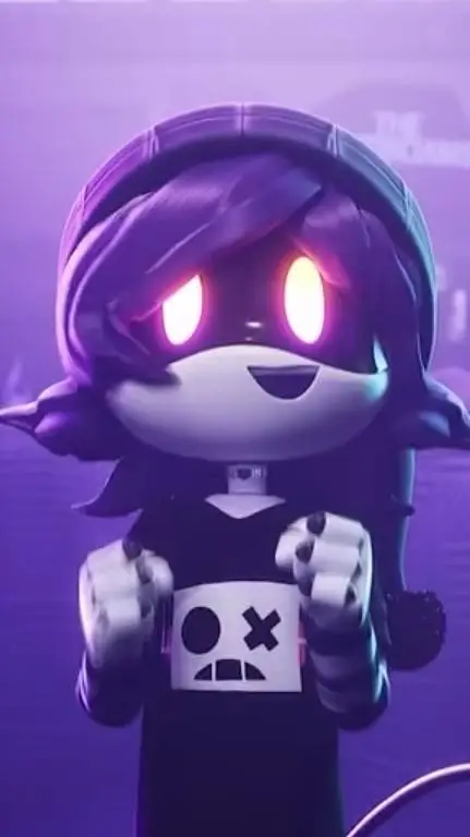 ai character: Uzi, N sleepover background