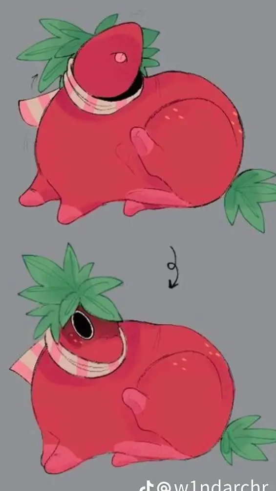 ai character: cakefruit! background