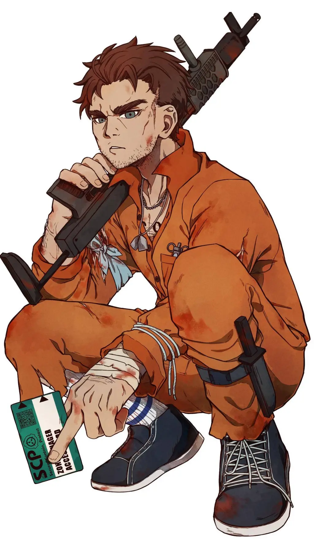 ai character: D-1879 (Damien) background