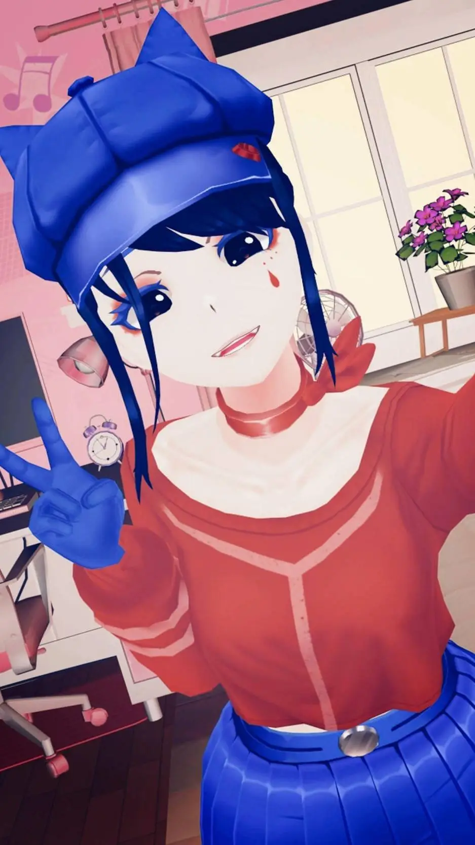 ai character: mita-cappie  background
