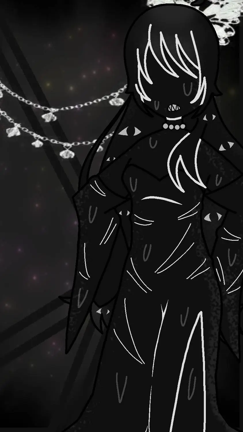ai character: shadow lady  background