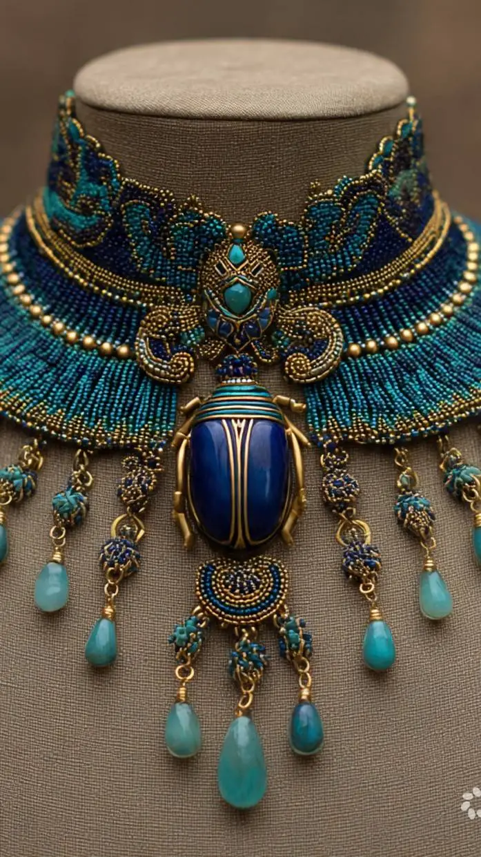 ai character: Ancient Necklace background