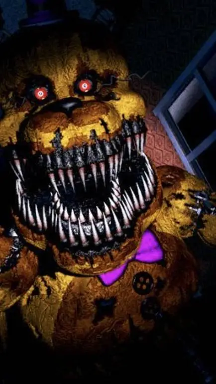 ai character: Nightmare fredbear background