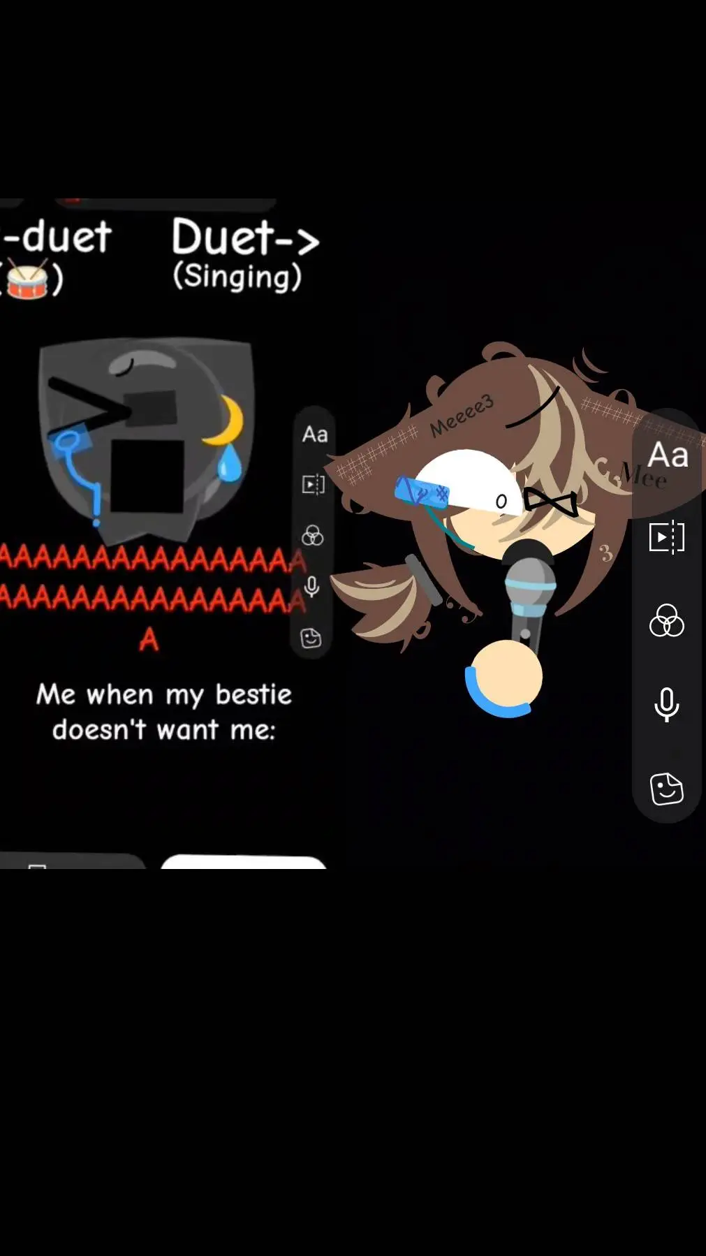 ai character: Me gone Crazy☺️ background