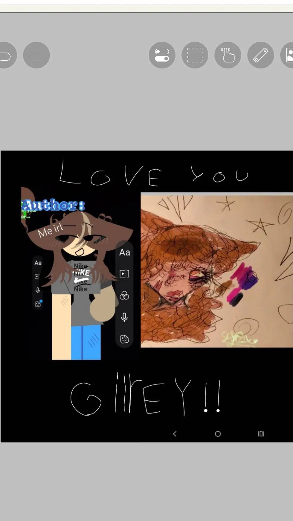 ai character: I LOVE U GIRL!! <3 background