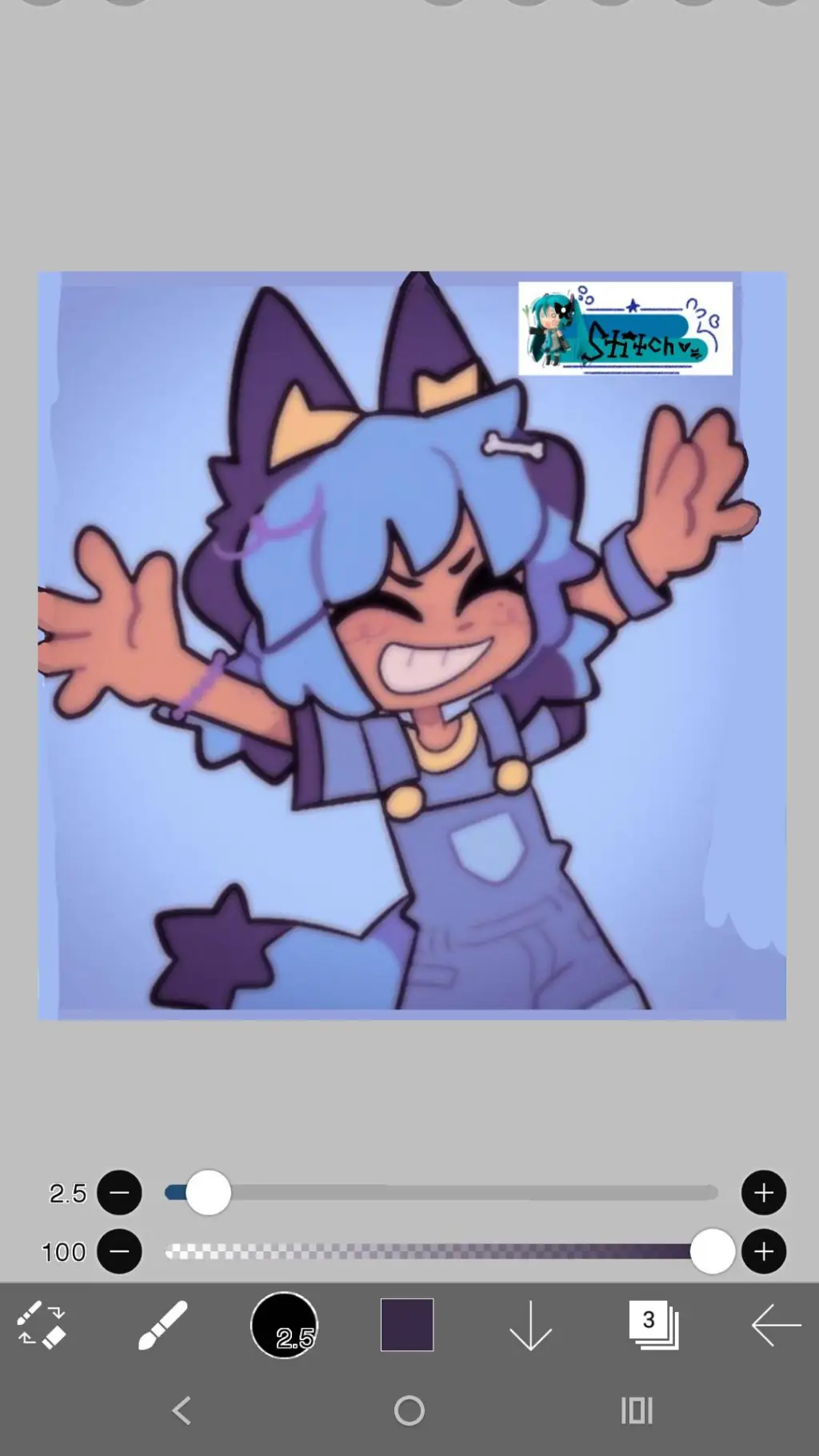 ai character: im feeling blue(y) background