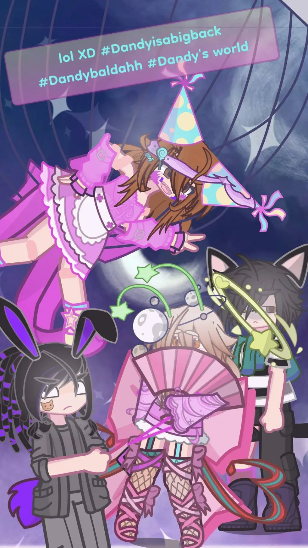 ai character: My friends as toon background