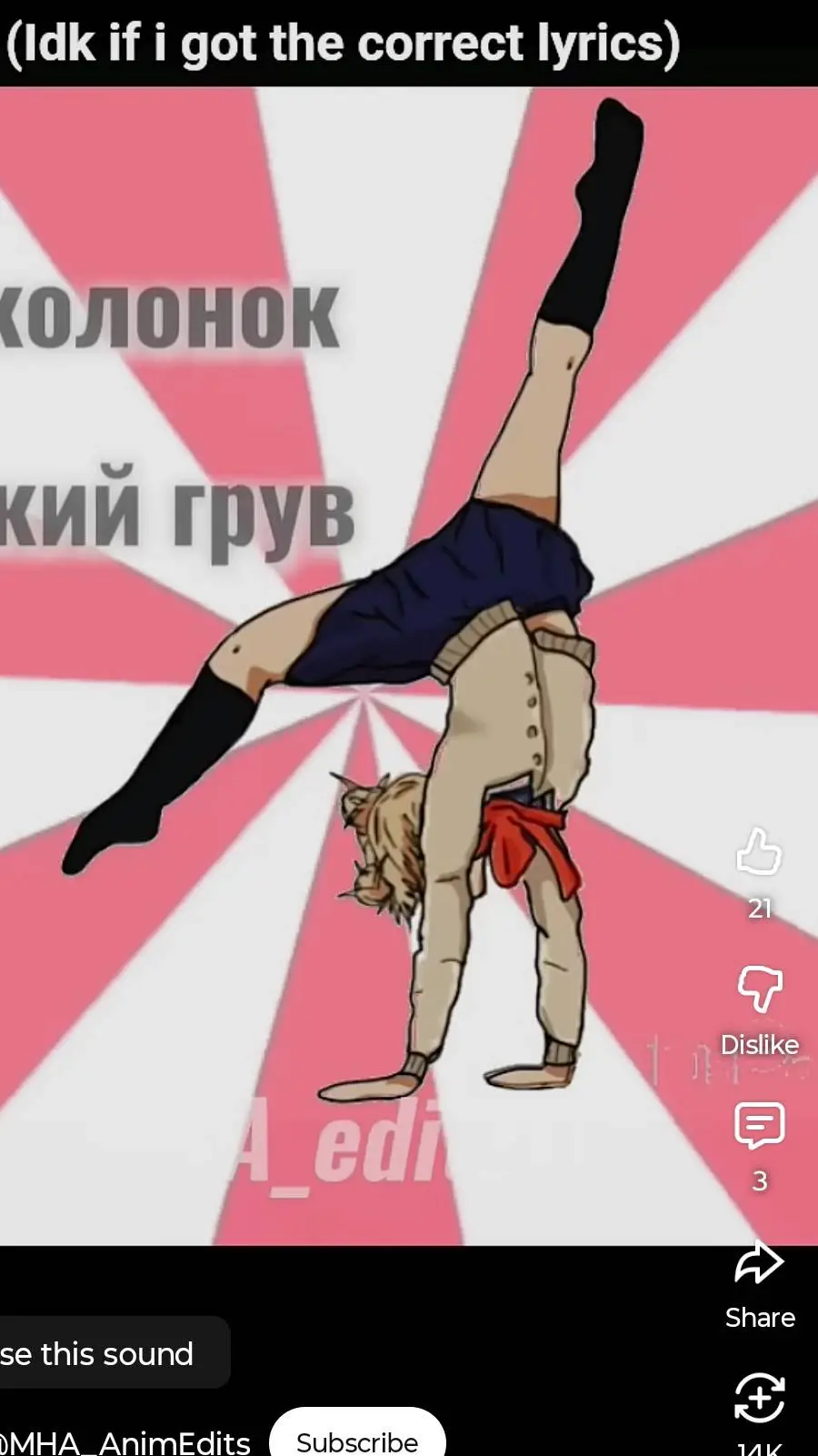 ai character: Toga. background