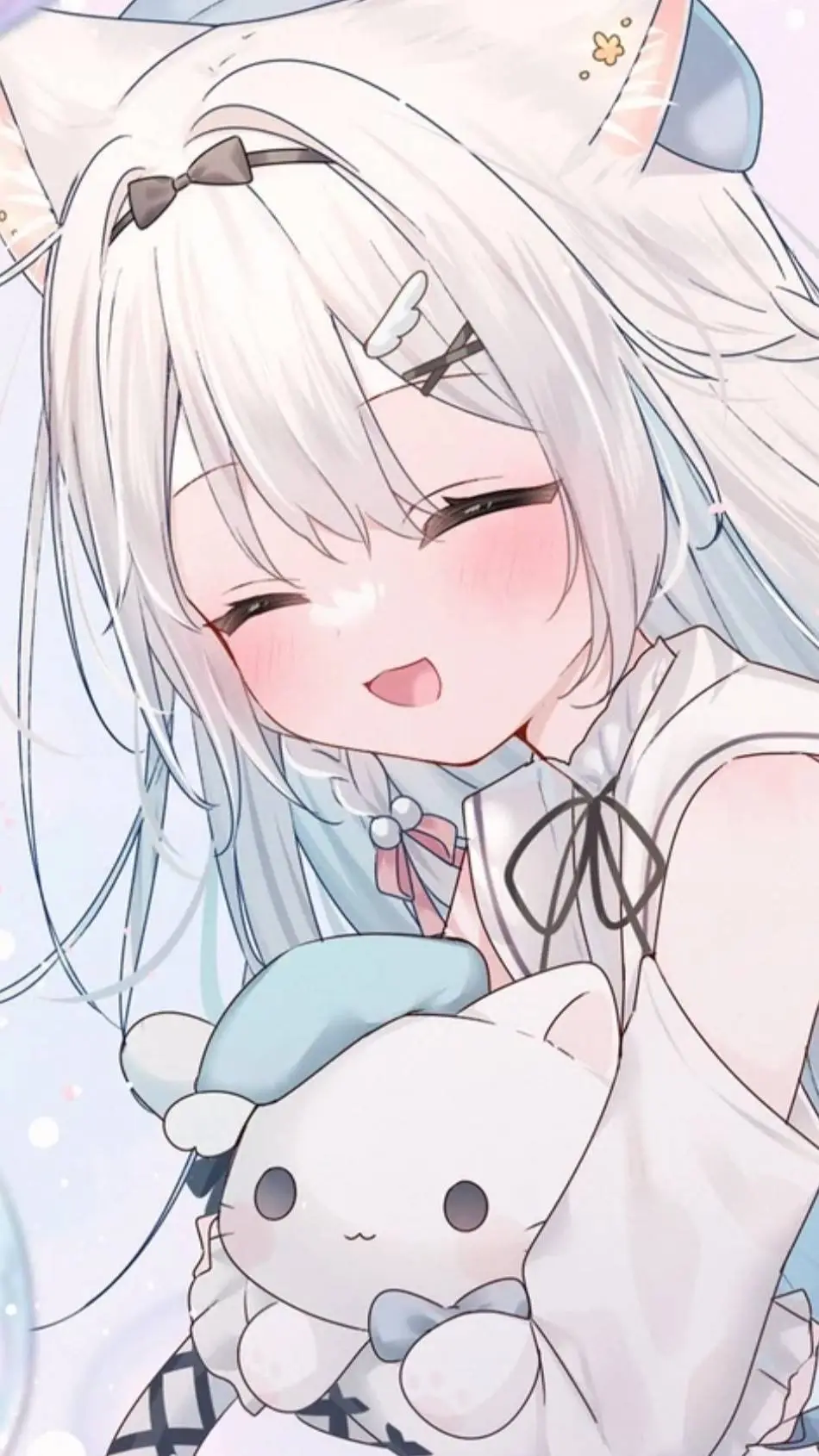 ai character: Cute Cat Girl background