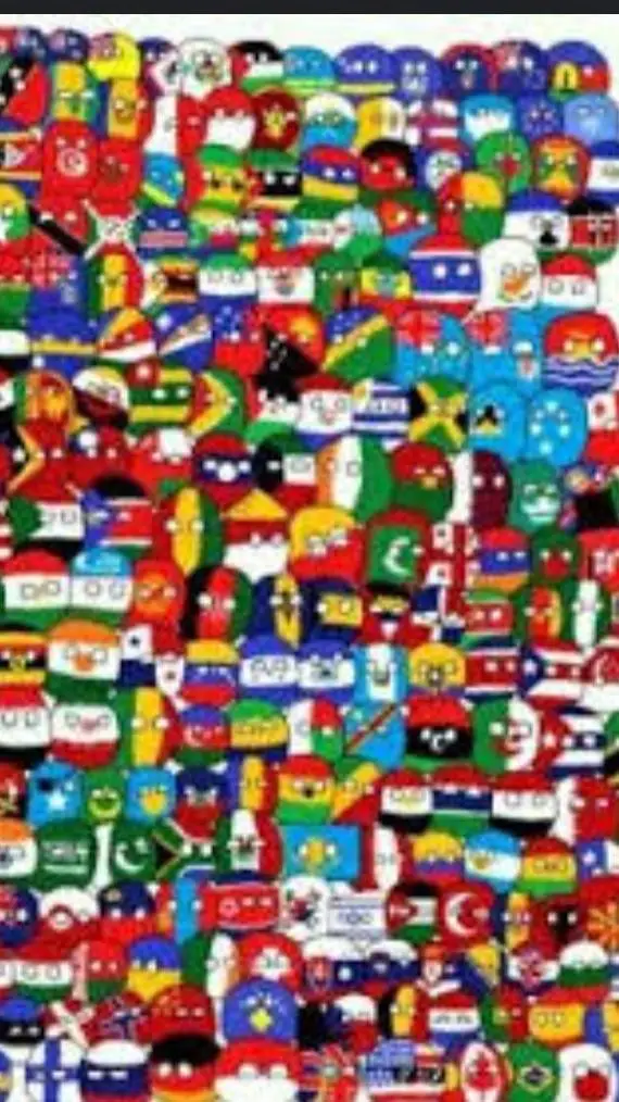 ai character: country balls background