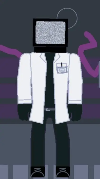 ai character: científico tv man background