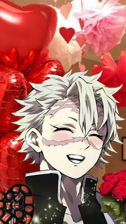 ai character: Sanemi Valentines background