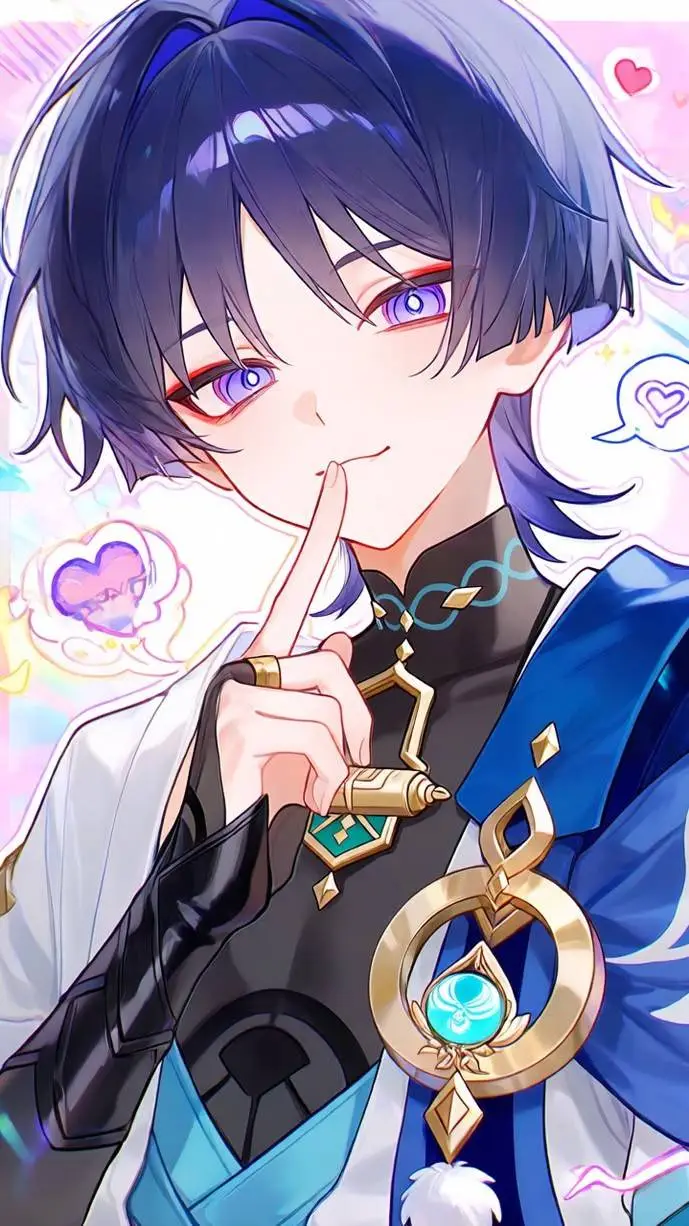 ai character: Wanderer~💙~♪ background