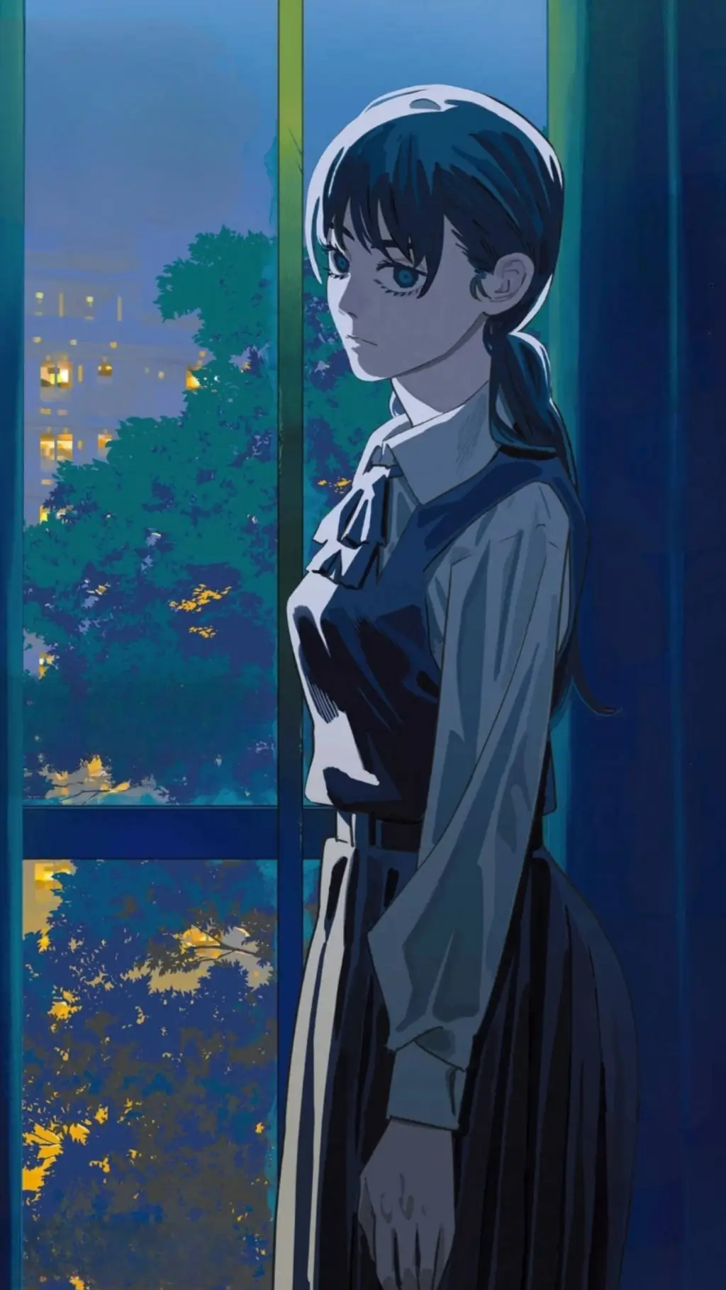 ai character: Asa Mitaka  background