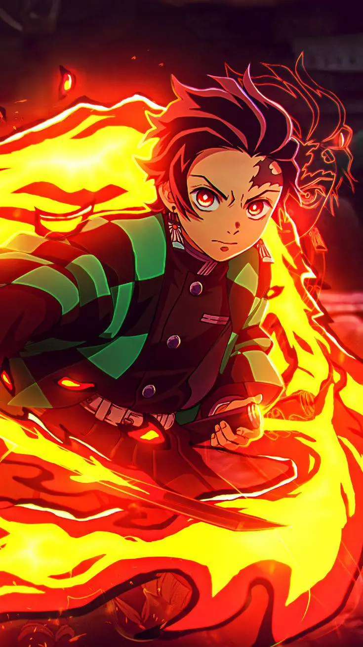 ai character: Tanjiro 💧🔥😄 background