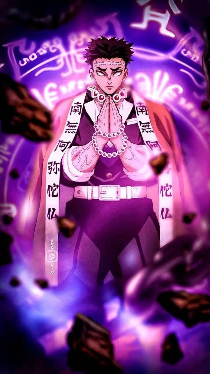 ai character: Gyomei 🪨🙏 background