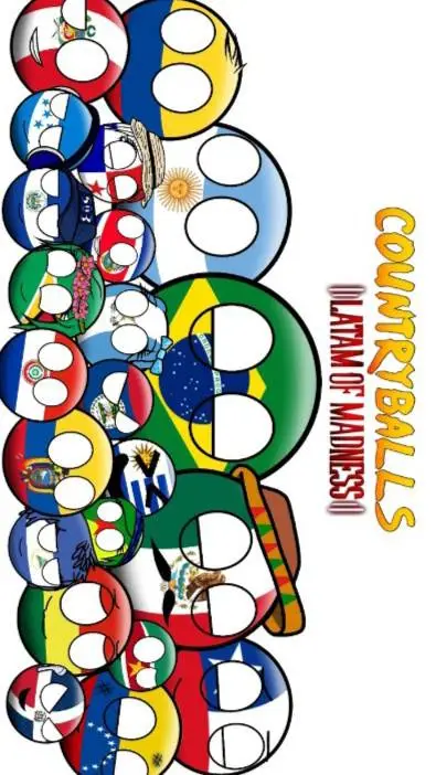 ai character: countryballs  background