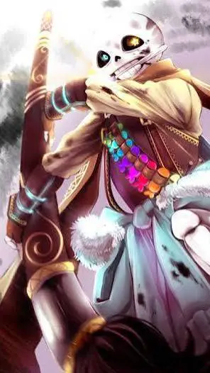 ai character: ink sans(ink) background