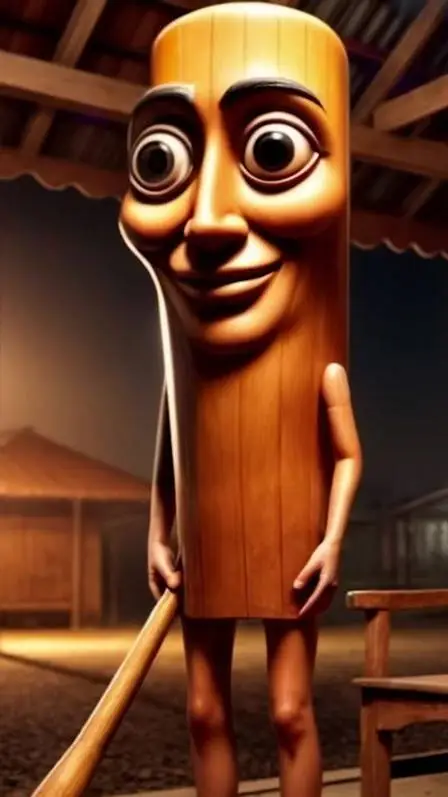 ai character: tun tun tun sahur background