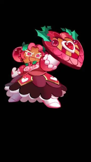 ai character: HollyBerry Cookie background