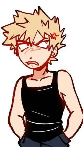 ai character: young Bakugo 💥 background