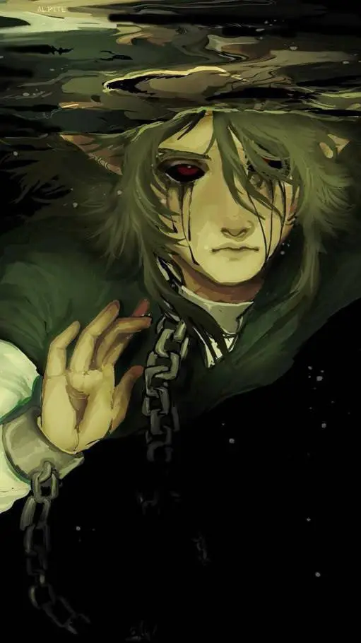ai character: Ben Drowned🌊 background