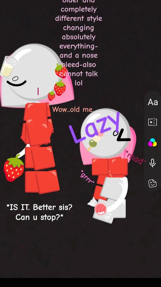 ai character: cheesecake 🍓🥛🩷🤍⚪ background
