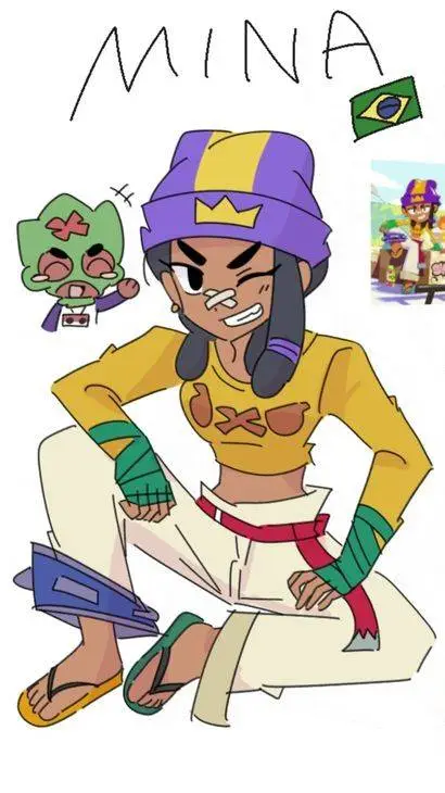 ai character: MINA. background