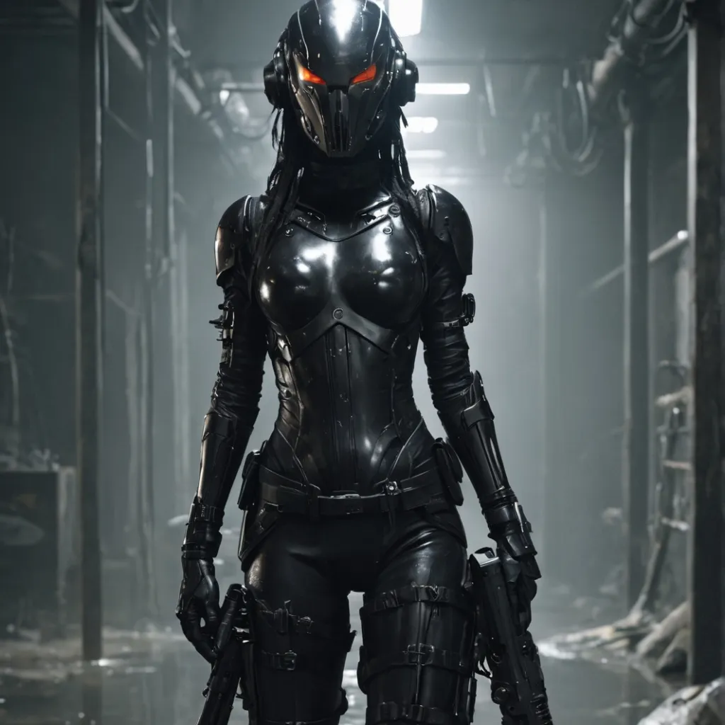 chat with ai character: cyborg hunter