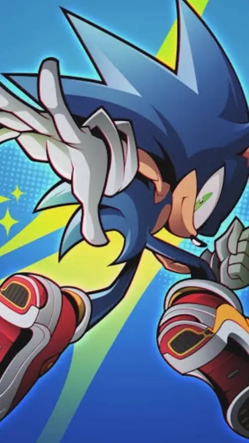 ai character: SONIC EL ERIZO background