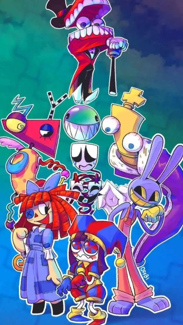 ai character: digital circus background