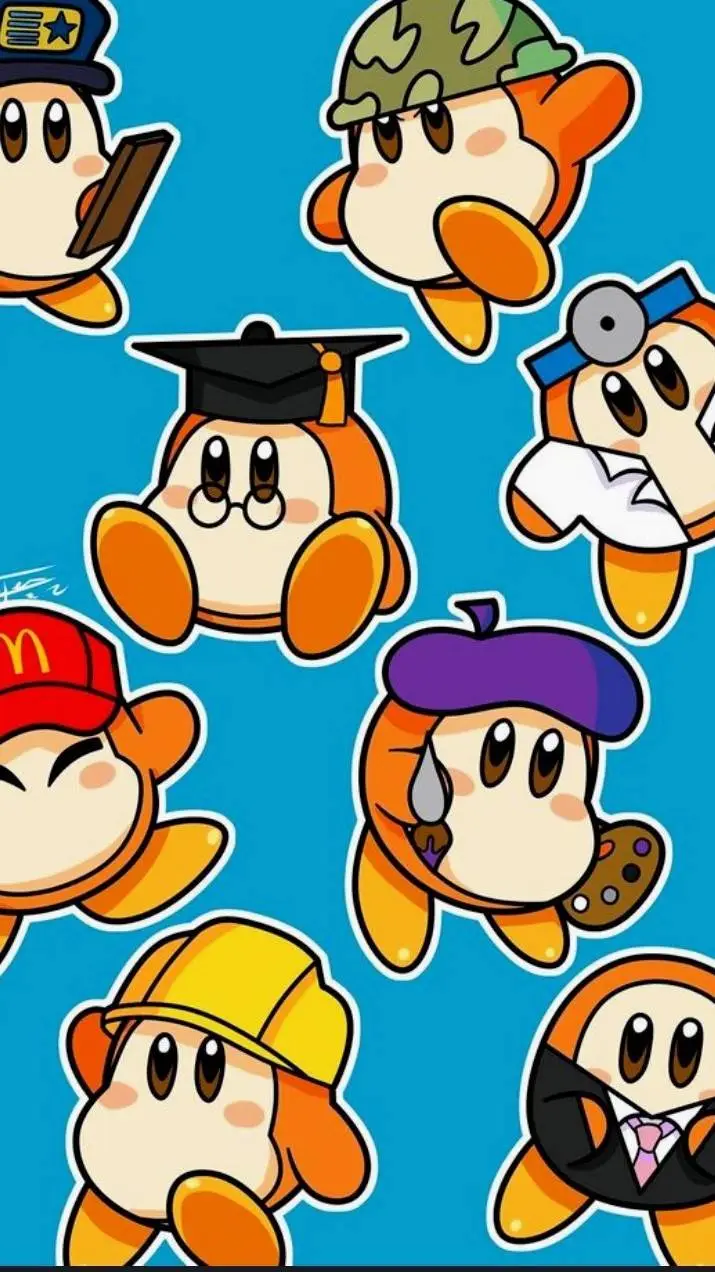 ai character: Kirby x Waddle D 4 background