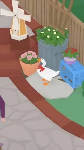 ai character: UGG back gardens background