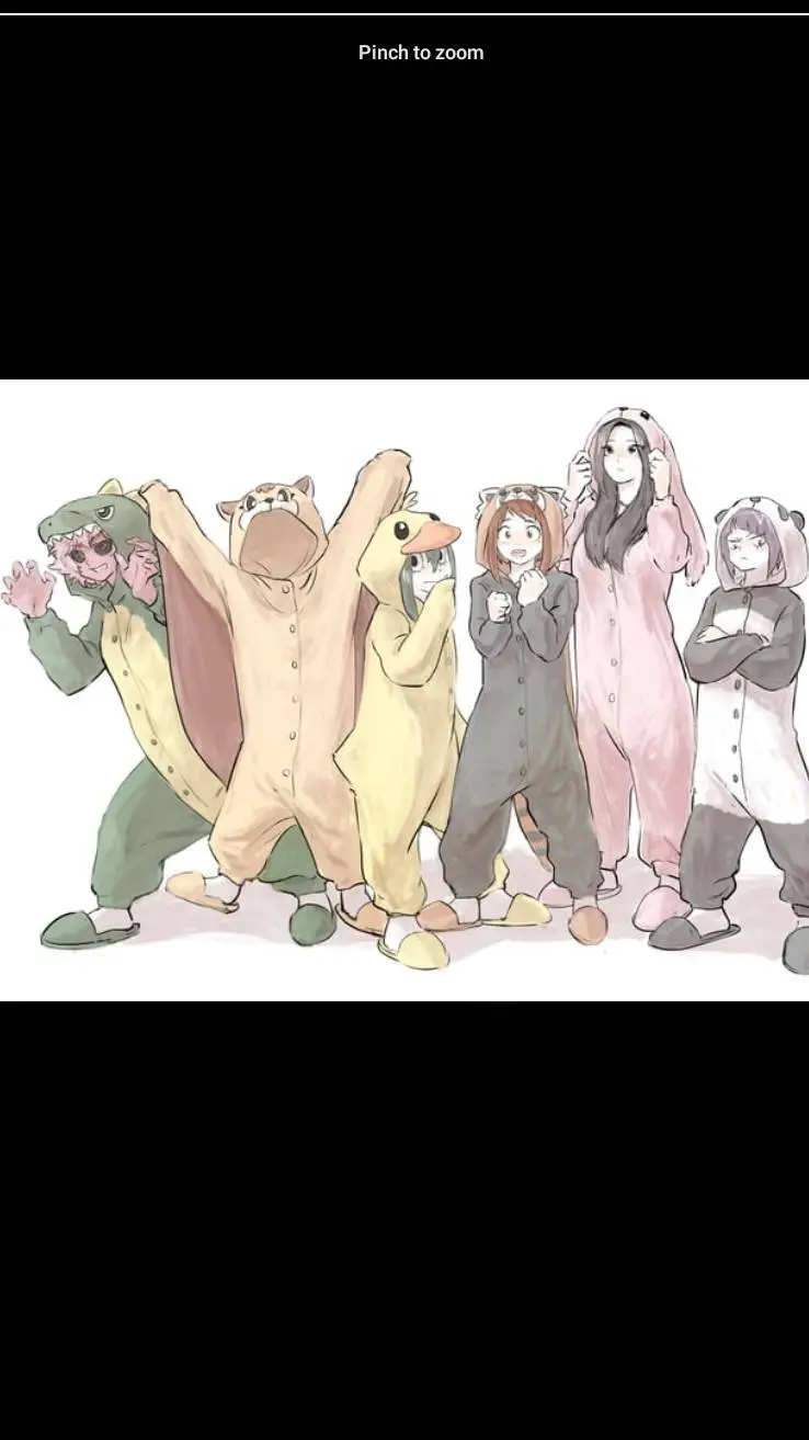 ai character: Mha girl sleepover background