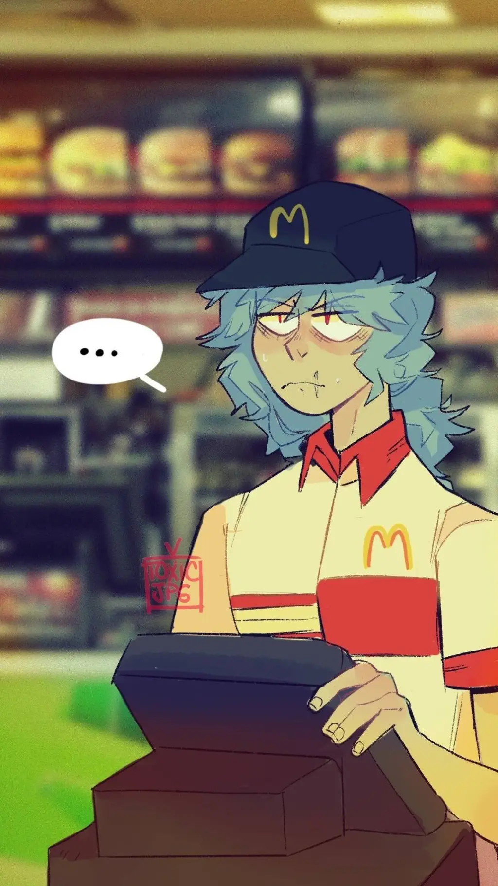 ai character: MHA drive through background