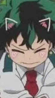 ai character: Deku  background