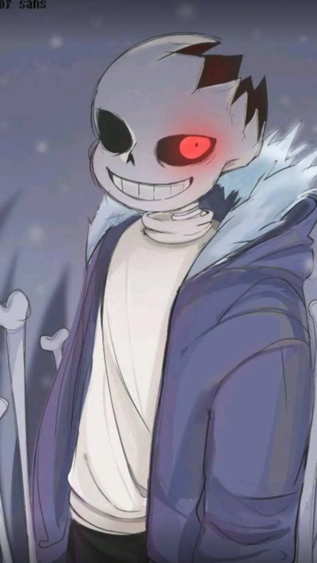 ai character: Horror Sans🪓🩸 background