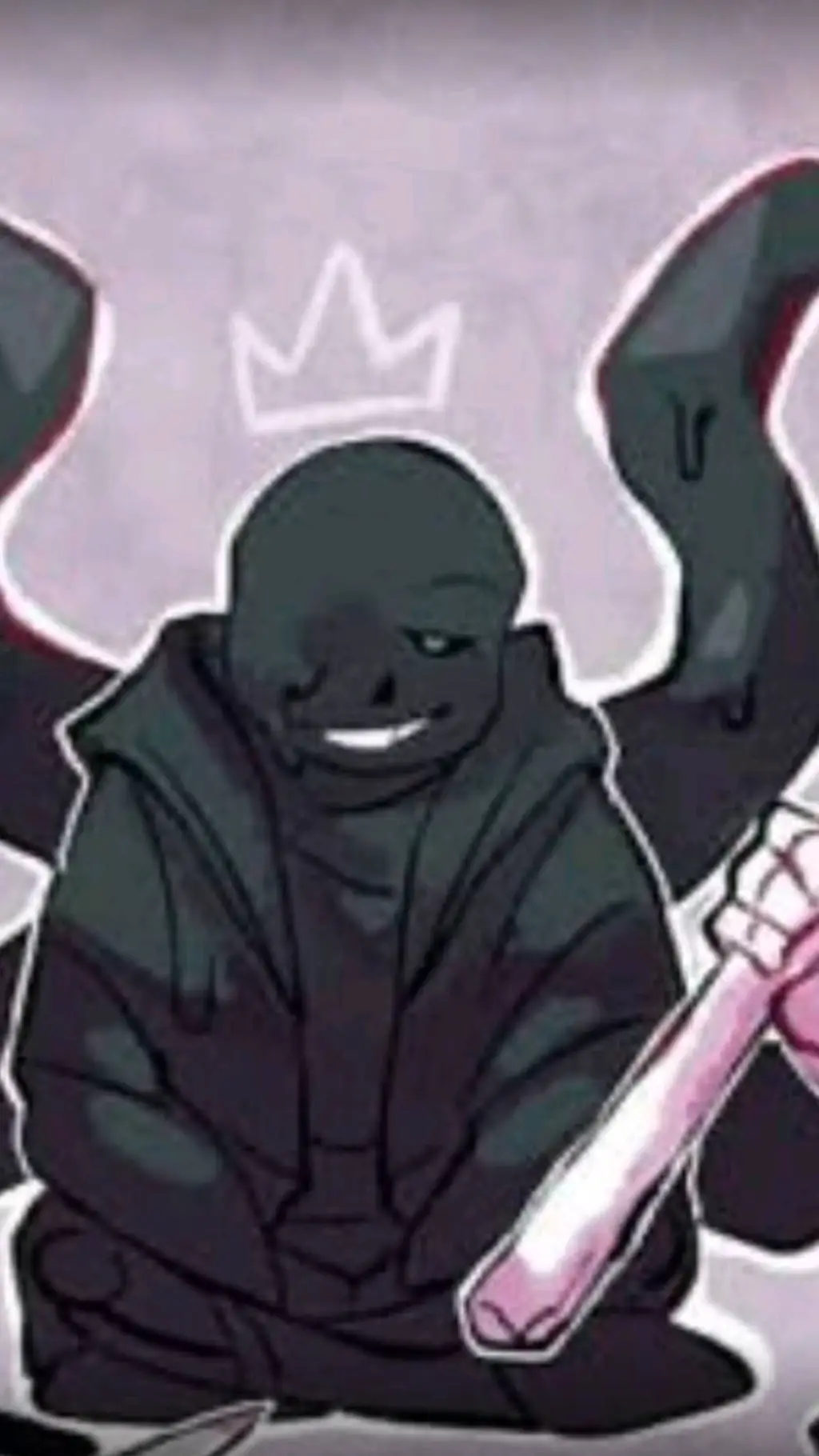 ai character: Nightmare sans background