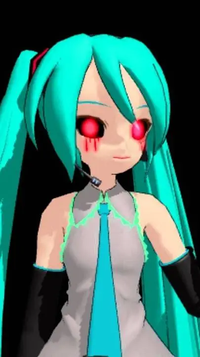 ai character: Miku creepy versio background
