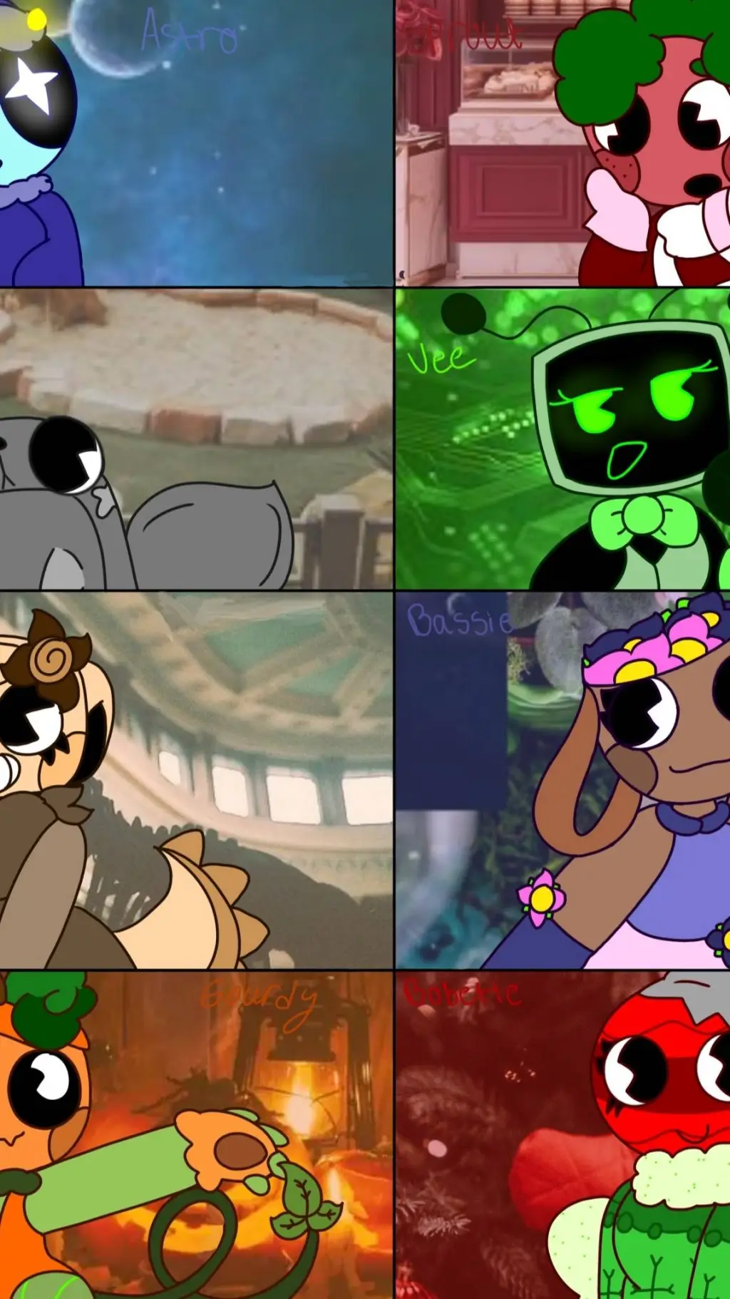 ai character: Main onlySleepover background