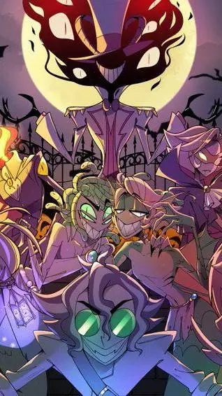 ai character: HH Halloween  background