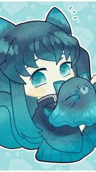 ai character: tokito💙 background