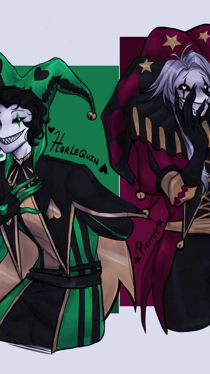ai character: pierrot/harlequin  background