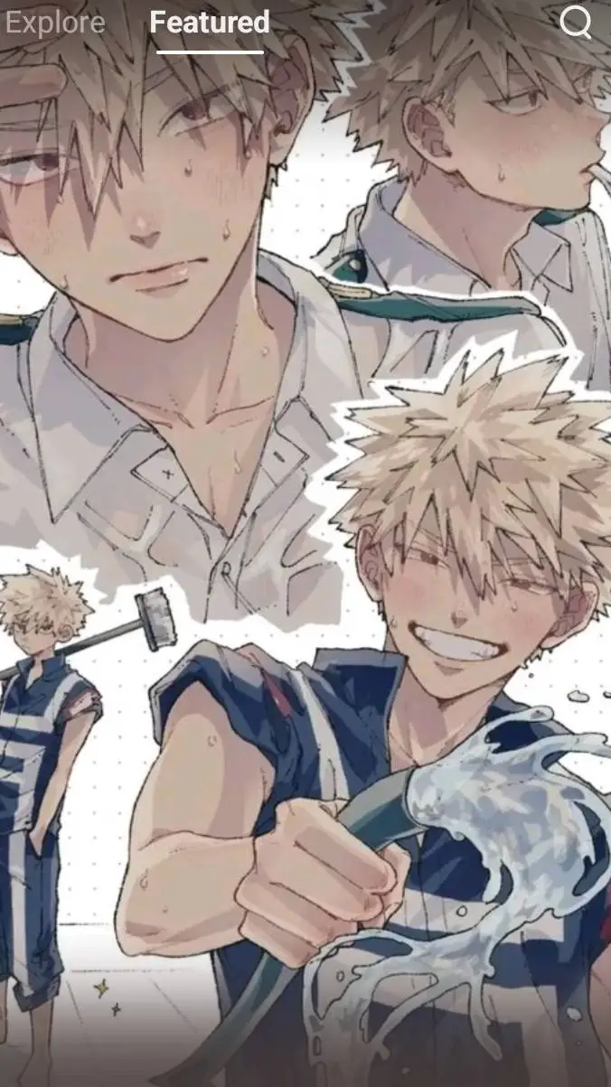 ai character: bakugo 🧡🖤 background