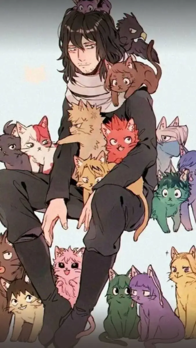 ai character: mha Cats!!!!!!!!  background