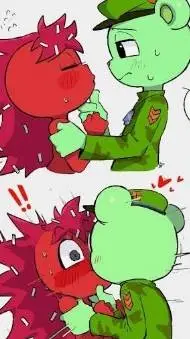 ai character: Flippy x flaky background