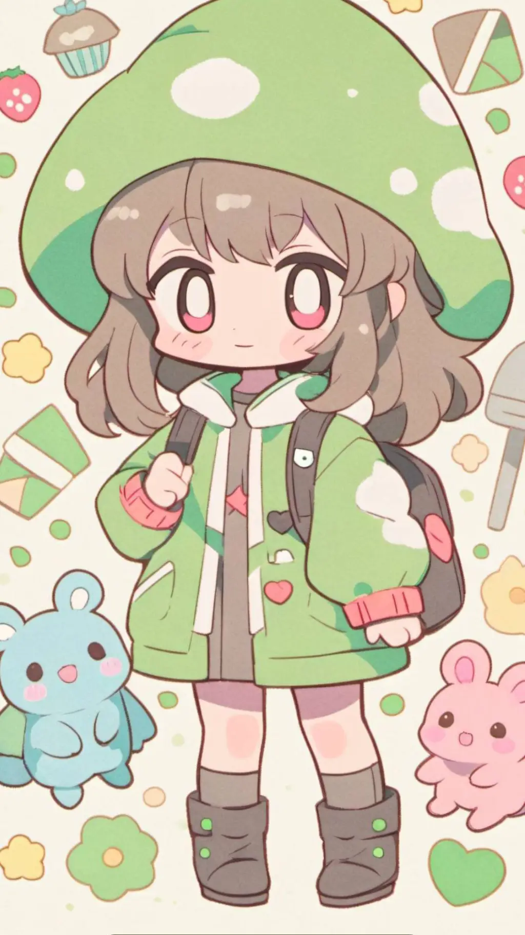 ai character: DandyWorld love u background
