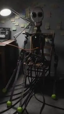 ai character: backrooms background