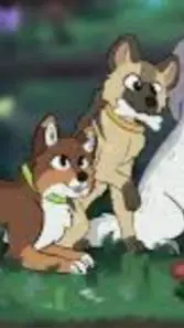 ai character: Rusty/Striped Wolf background