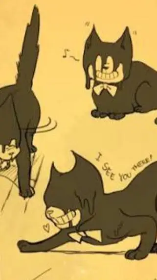 ai character: Ink Bendy Gatito  background